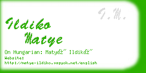 ildiko matye business card